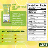 Verb Caffeinated Energy Bars Lemon (26g, Pack of 16) 110-Calorie Delicious Low Sugar Energy Bar - Vegan Gluten Free On-the Go Snack with 80mg Green