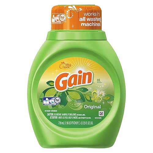 Gain 12783CT Liquid Laundry Detergent, Original Fresh, 25 Oz Bottle (Case of 6)