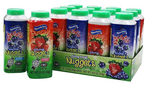 12 Fruit Nuggets Mini Bottles Assorted Flavors Kosher Vitamin C Real Juice All Natural Flavors Gluten Free - By Au'some