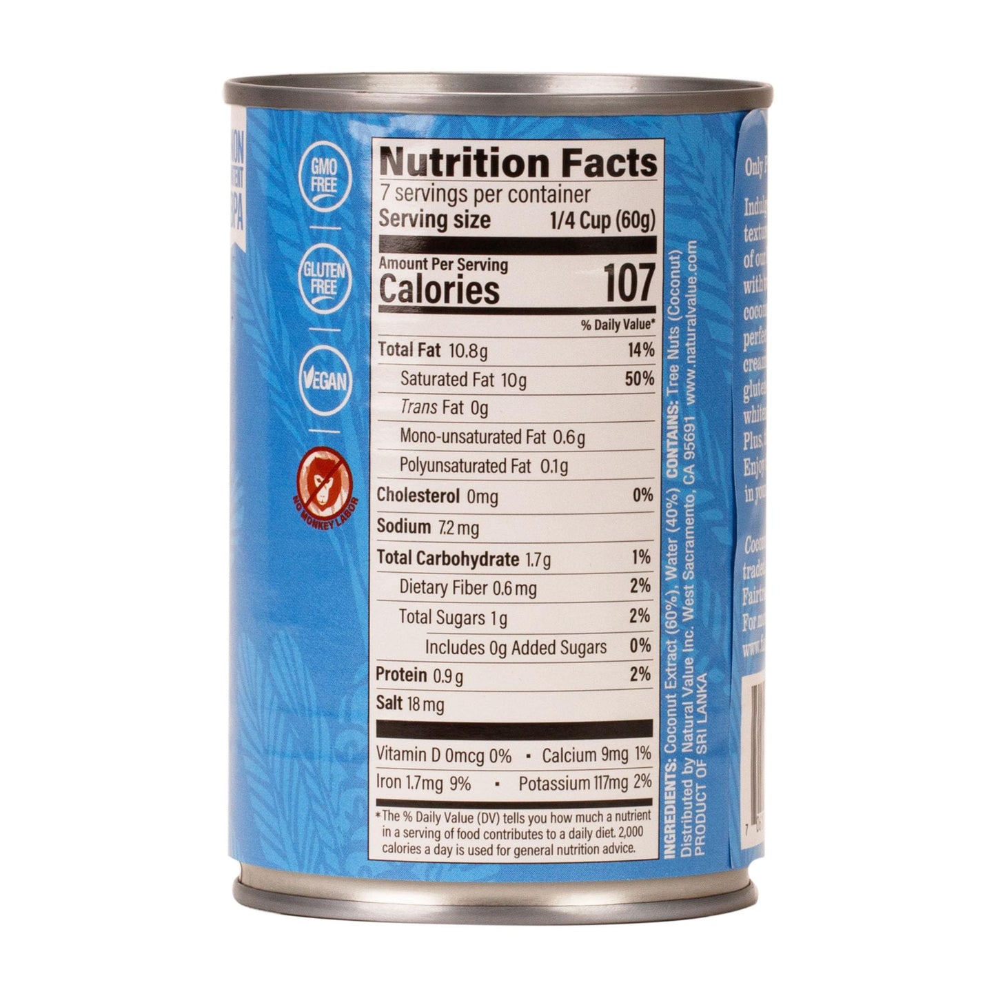 Natural Value Coconut Milk, 13.5 oz. Cans (Count of 12)