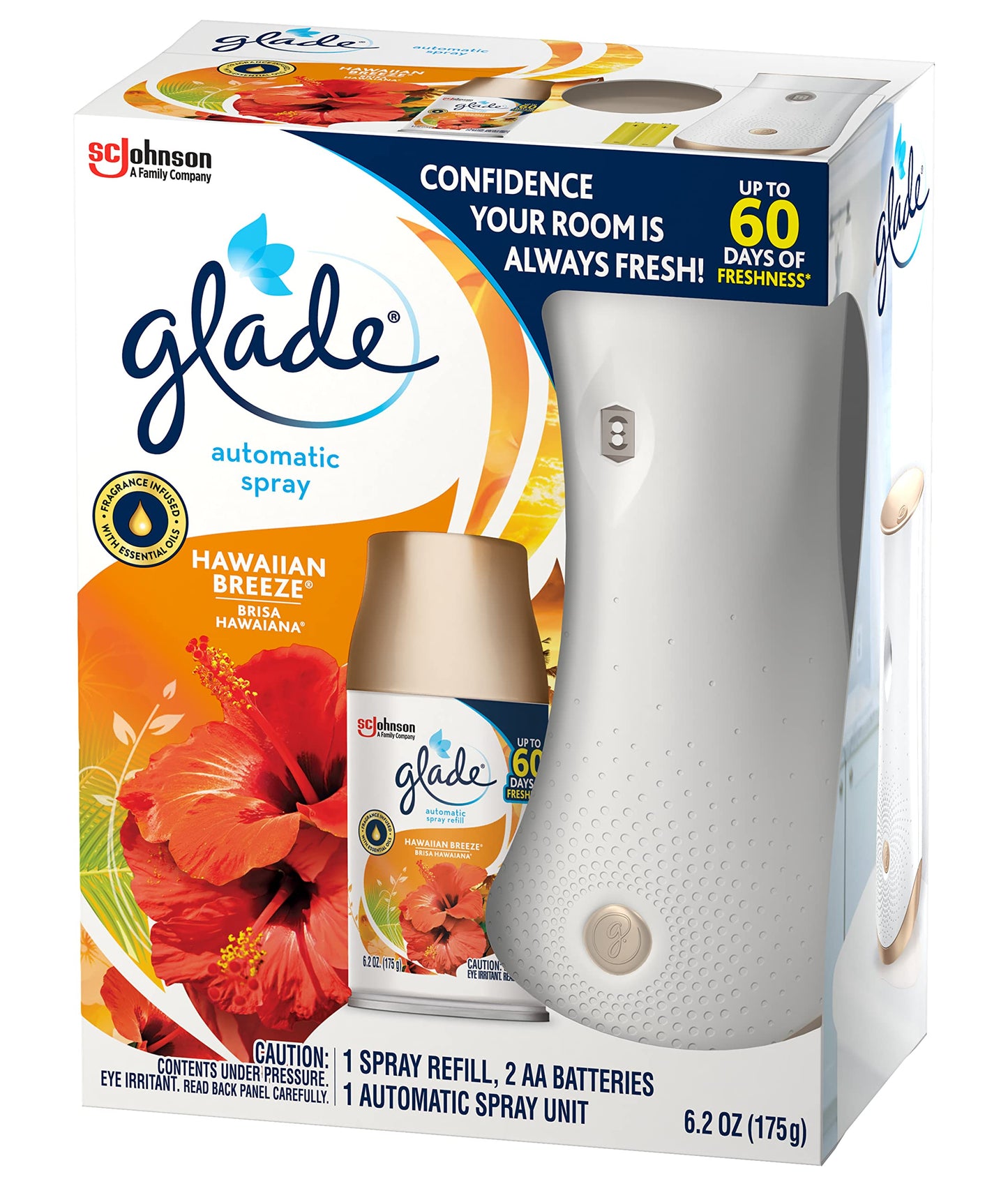 Glade Automatic Spray Air Freshener Hawaiian Breeze Starter (6.2 oz)