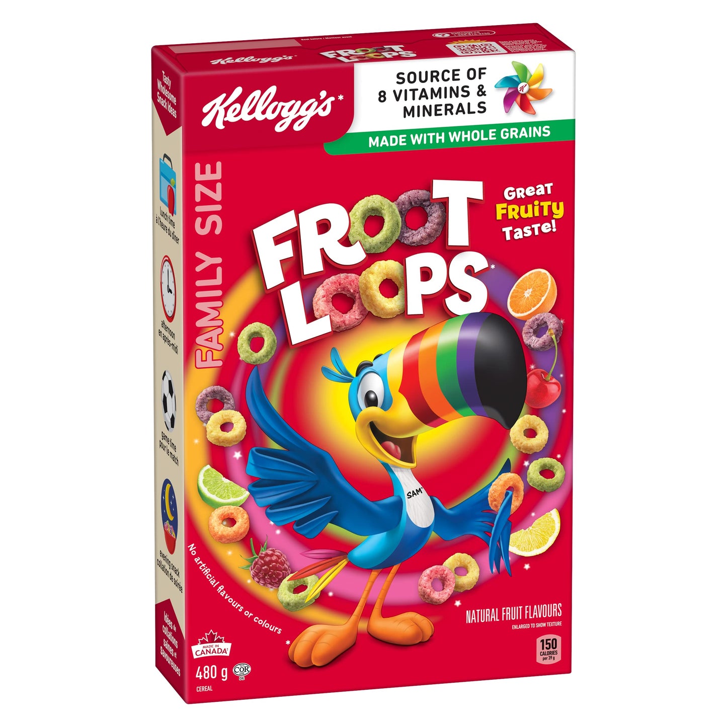 Kellogg's Froot Loops Cereal Family Size 480 g