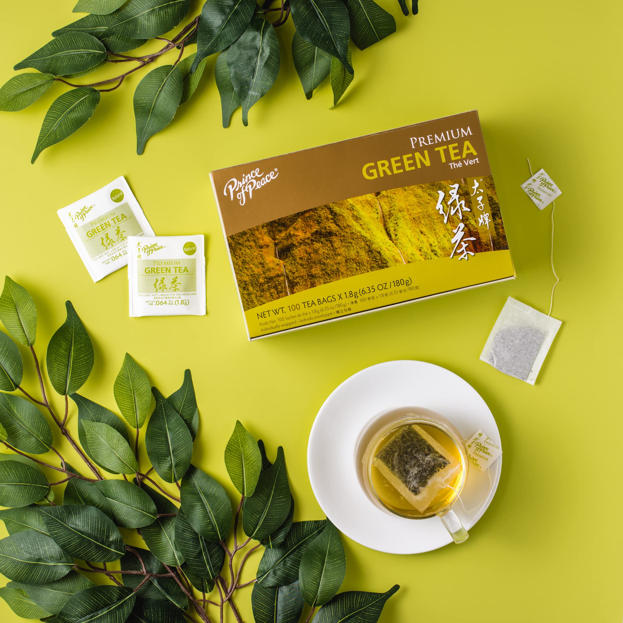 Prince of Peace Premium Green Tea, 100 Tea Bags - Premium Green Tea Bags - Prince of Peace - Green Tea Bags - Green Tea - Prince of Peace Green Tea