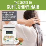 Viva Naturals Organic Coconut Oil, 54 fl oz - Unrefined, Cold-Pressed Extra Virgin Coconut Oil, USDA Organic & Non-GMO, Natural Cooking Oil, Hair Oil & Skin Oil