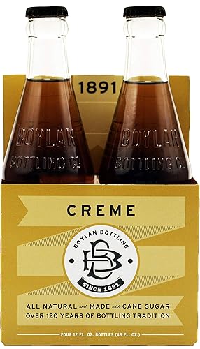 Boylan Bottling Natural Creme Soda, 12 Fluid Ounce - 24 per case.
