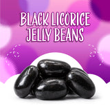 Black Licorice Jelly Beans | 1-Pound Bag | Black Jelly Beans for Holiday Buffets, Gifting, and Dessert Decorating | Old Fashioned Candy | Licorice