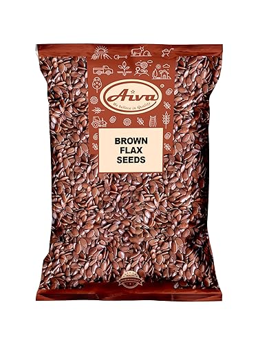 AIVA Flax Seeds 5 lb - Whole Raw Flaxseed for Baking, Smoothies, and Snacks, Bulk Packaging