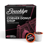 Brooklyn Beans Corner Donut Shop Gourmet Coffee Pods - Compatible with Keurig K Cup Brewers Including 2.0 Machines, 40 Count, Classic Donut Shop