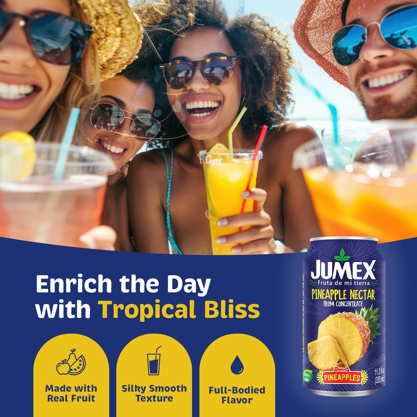 Jumex Pineapple Nectar, 11.3 Oz (Pack of 24)