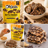 Kettle Crunch Cashew Snack Dark Chocolate Drizzle - Coconut Cashew Bites, Crunchy Brown Sugar Butter Snack, Gluten Free, No High Fructose Corn Syrup