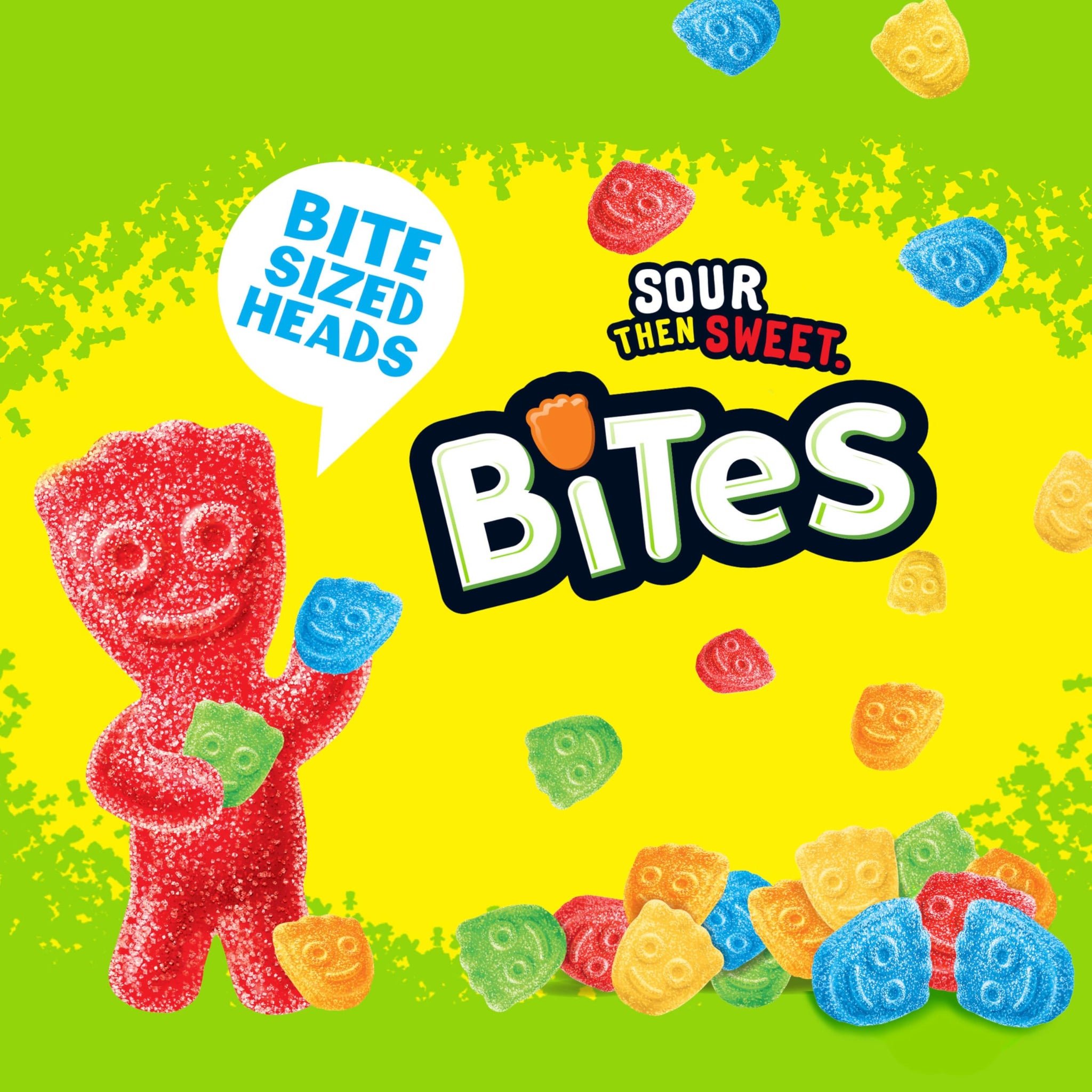 SOUR PATCH KIDS Bites Soft & Chewy Gummy Candy, Bulk Candy, 12-1.8 oz Tubes