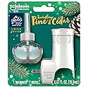 Glade PlugIns Refills Air Freshener Starter Kit, Scented and Essential Oils for Home and Bathroom, Twinkling Pine & Cedar, 0.67 Fl Oz, 1 Warmer + 1