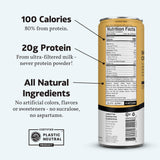 Slate Milk - High Protein Iced Coffee - Caramel Latte - 175mg Caffeine, Lactose Free Energy - 20g Protein, 1g Sugar, 100 Calories, 1g Net Carbs, No