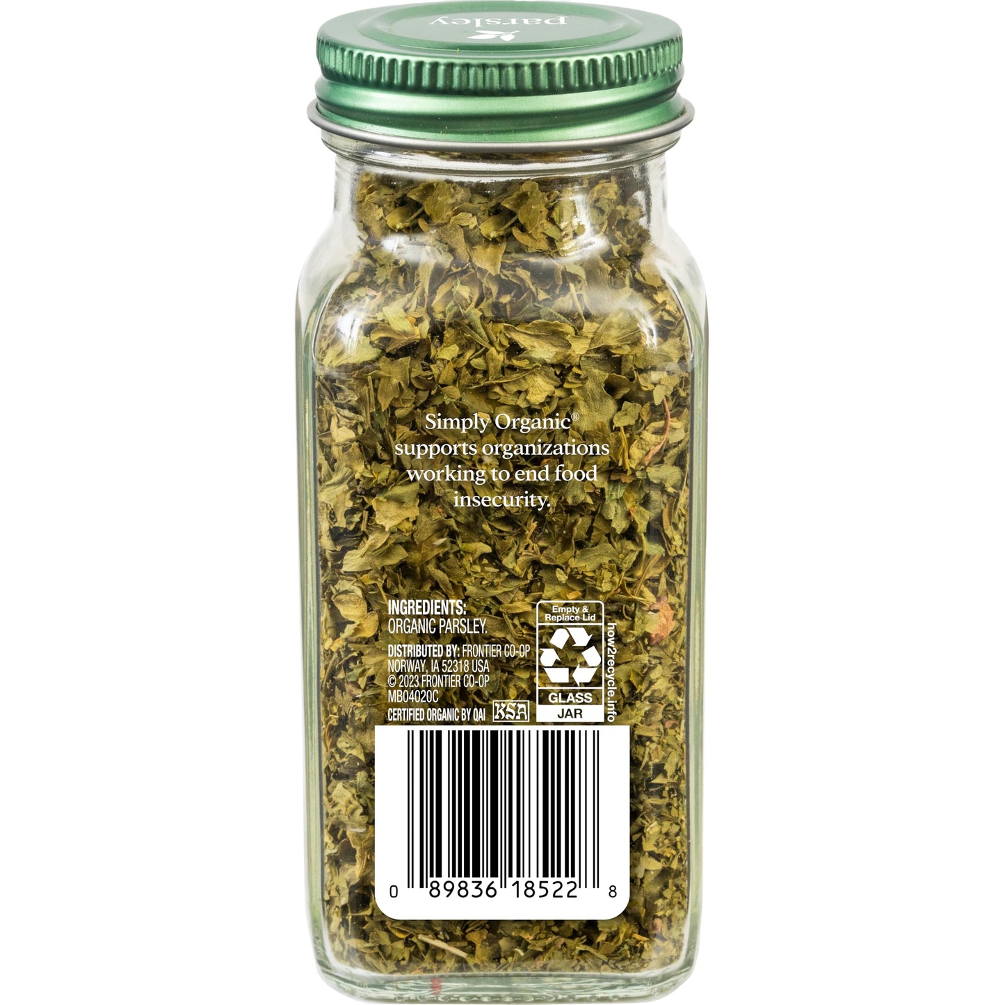 Simply Organic Parsley Flakes, 0.26-Ounce Jar, Fresh, Green-Leafy Taste, Vibrant Color Italian Parsley, Kosher, Organic