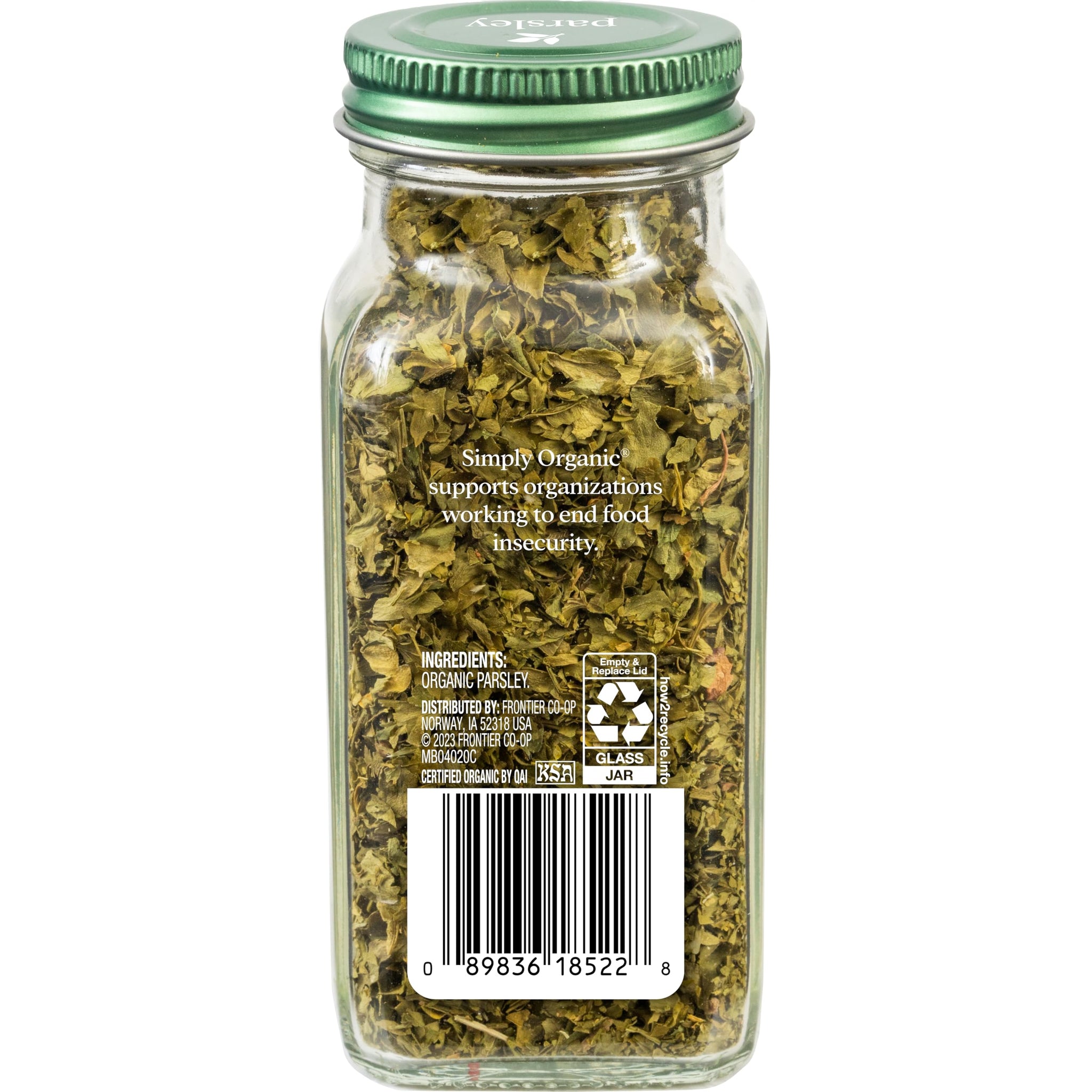 Simply Organic Parsley Flakes, 0.26-Ounce Jar, Fresh, Green-Leafy Taste, Vibrant Color Italian Parsley, Kosher, Organic