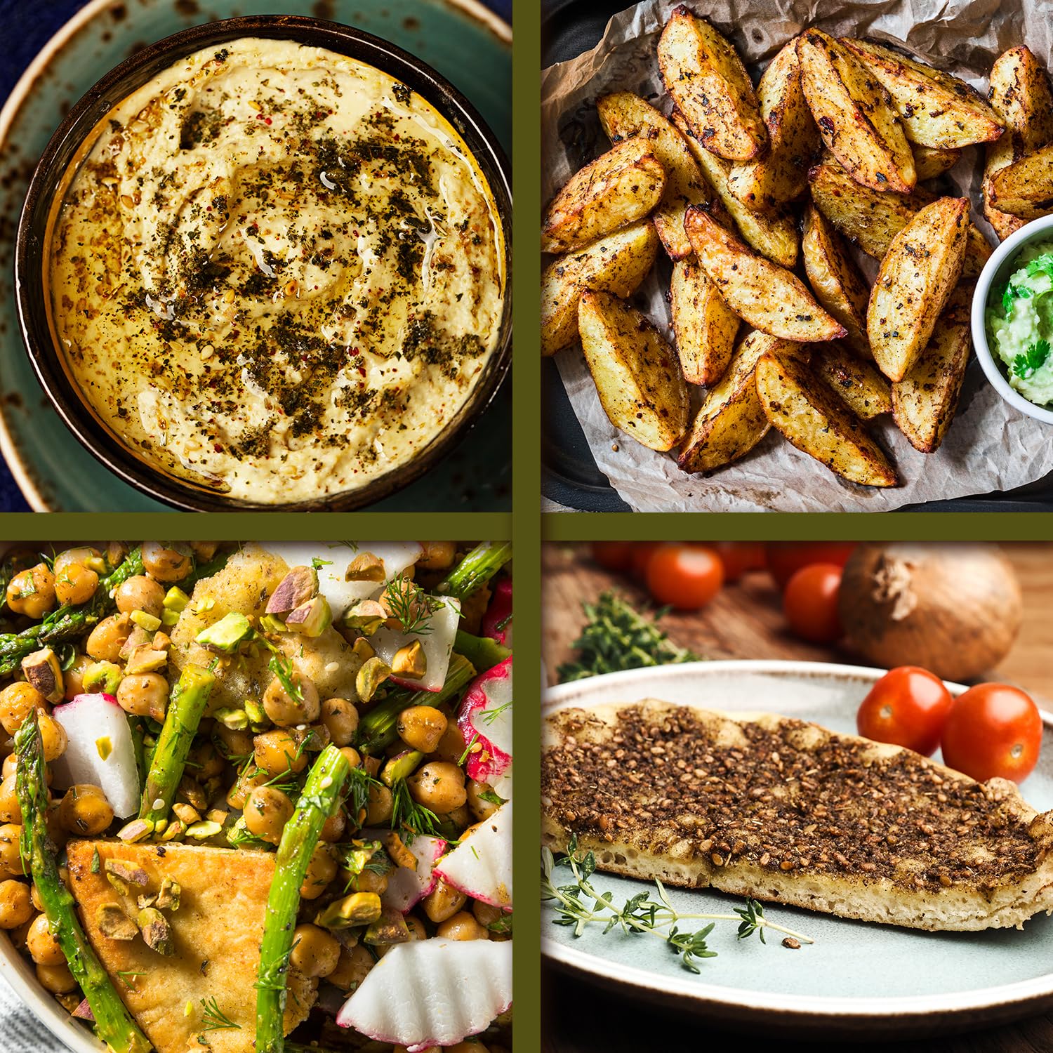 Za'atar Seasoning 7 Oz | Mediterranean Spice Blend | Natural Zaatar Spice Mix with Marjoram, Sesame, Sumac and Thyme | Authentic & Nutritious Za'tar