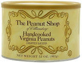 The Peanut Shop of Williamsburg Handcooked Lightly Salted Virginia Peanuts, 32-Ounce Tins (Pack of 2)