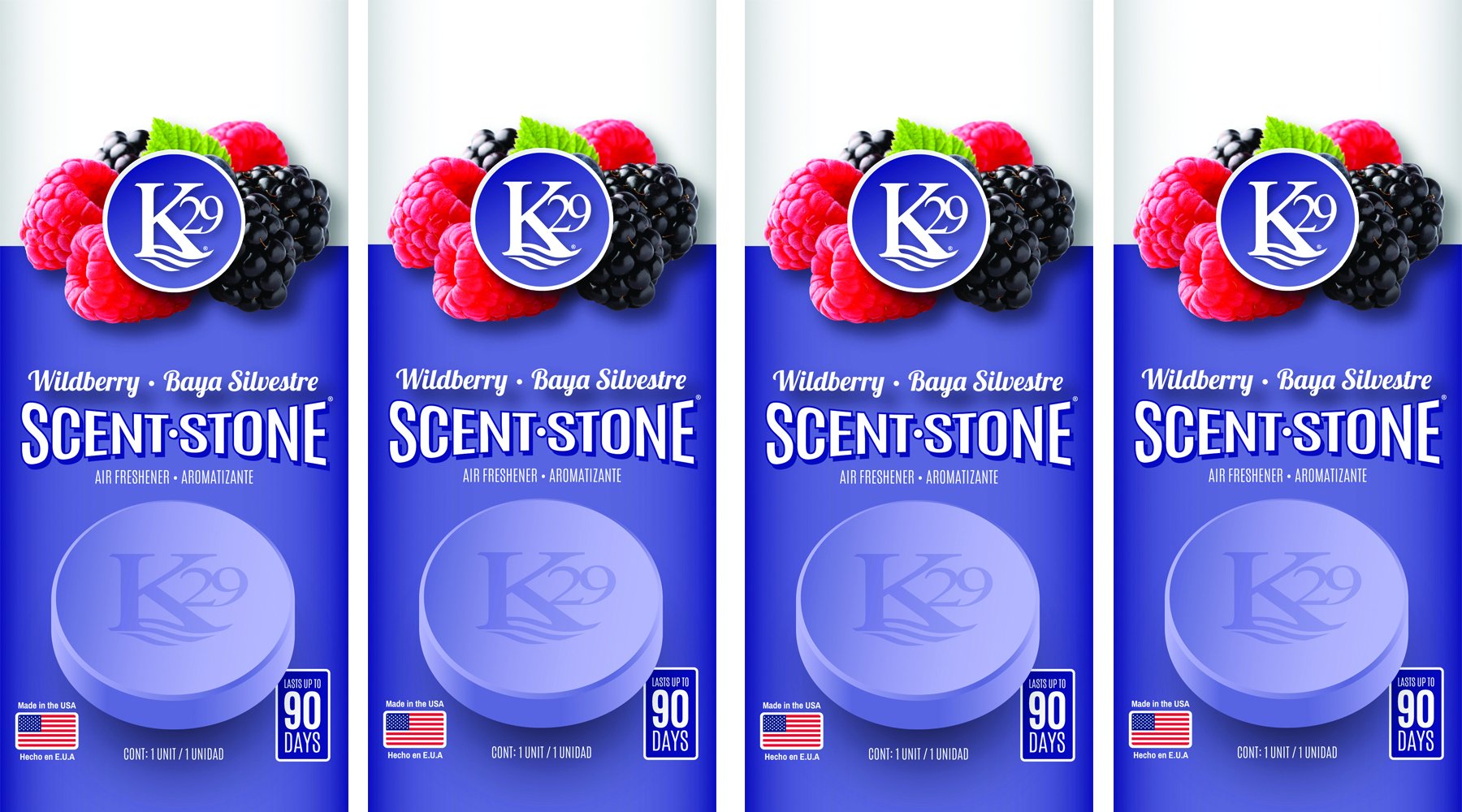 Sterling Teal (K16018-4) K29 'Wild Berries' Stone Air Freshener, (Pack of 4)
