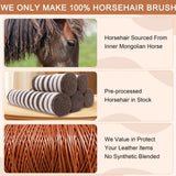 100% Horse Hair Clothes Brush for Wool Coats Cashmere Suits No Shedding Soft Bristle Garment Brush for Lint Removal Premium Beechwood Handle Hat Brush
