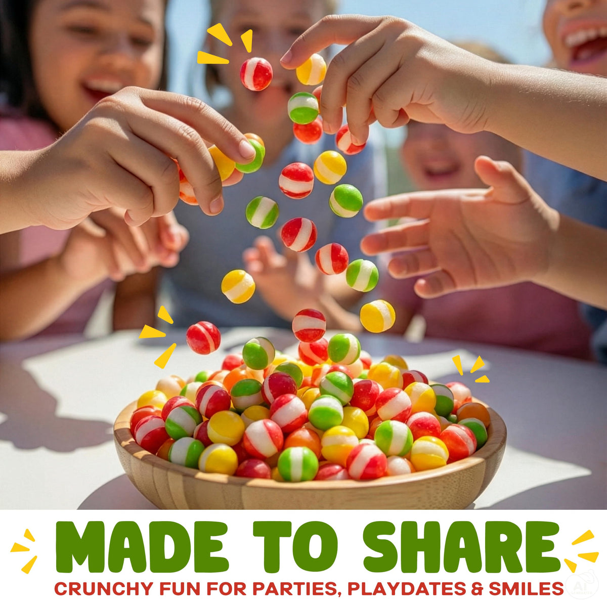 Freeze Dried Candy Rainbow 8oz, Crunchy Sweet Treat