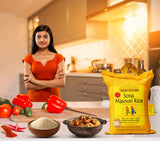 Asian Kitchen White Sona Masoori Aged Rice 20-Pound Bag, 20lbs (9.08kg) Short Grain Rice ~ All Natural | Gluten Friendly | Vegan | Kosher | Indian