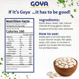 Goya Butter Beans Canned, Creamy and Flavourful Lima, Pantry Staple, Pack of 2 (15.5 oz Cans)