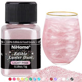 NiHome Edible Food-Grade Glimmer Powder Glitter Luster Dust Metallic Food Decorating Sprinkle Glimmery Dust for Drink Wine Beverage Cake Candy Dessert