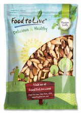 Food to Live Raw Brazil Nuts, 8 Pound - Raw, Whole, No Shell, Unsalted, Kosher, Vegan, Keto and Paleo Friendly, Bulk, Low Sodium and Low Carb Food