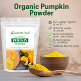 Z Natural Foods Organic Pumpkin Powder - Pure Powdered Pumpkin for Delicious Pumpkin Spice Latte, Baking, Smoothies, Juice, Puree - Dried Sweet Vegan