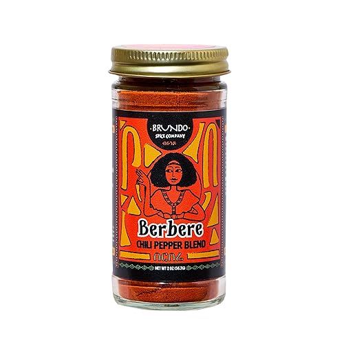 Brundo Spices Imported Ethiopian Berbere Chili Pepper Blend (2 oz) | Authentic Berbere & All Natural East African Seasoning | NON-GMO | No