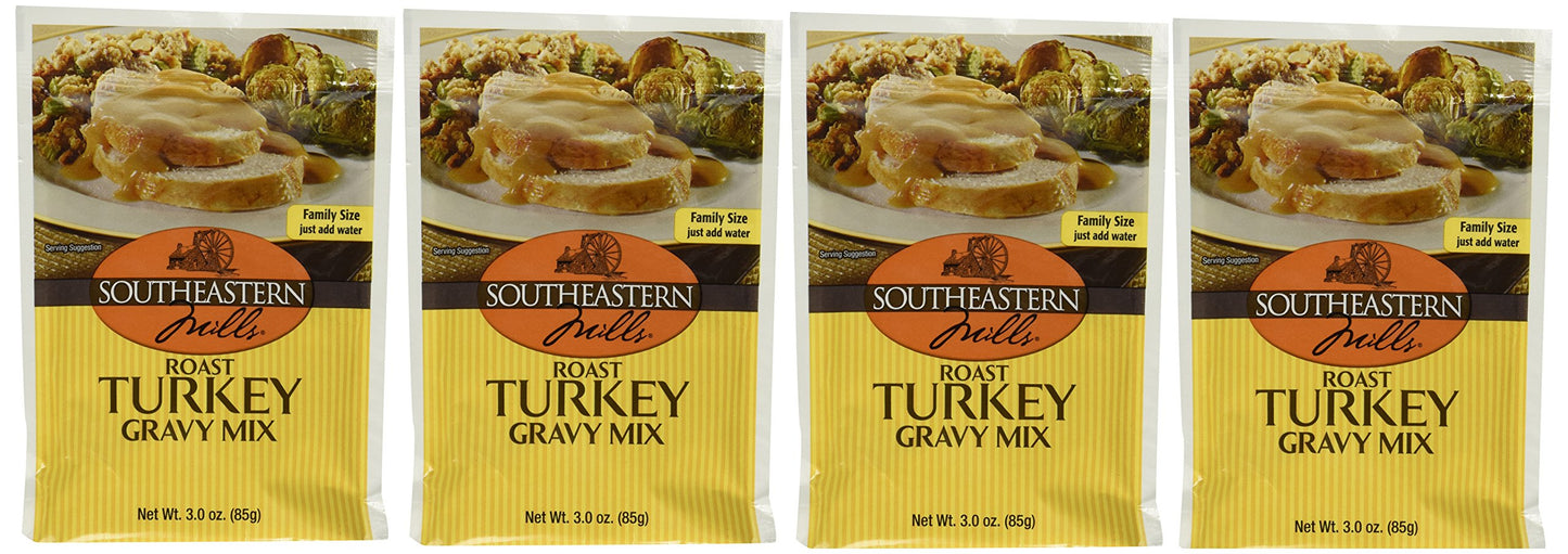 Southeastern Mills Roast Turkey Gravy Mix, 3 Oz. Package (Pack of 4)