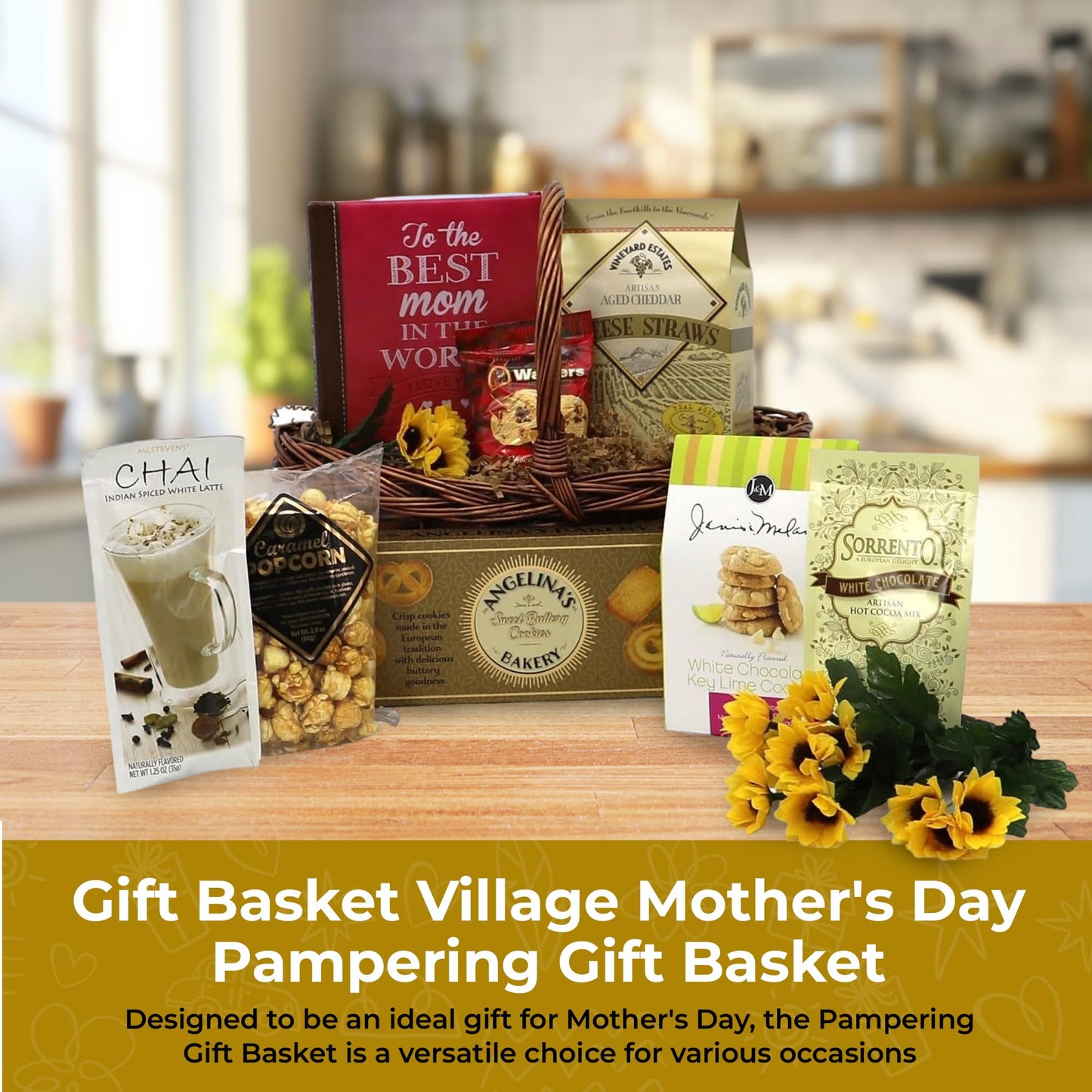 Gift Basket Village - Happy Mother's Day Deluxe Gift Basket - Ultimate Spa Package for Mom - Gifts for Women - Thoughtful Gift Basket for Mom - Ideal