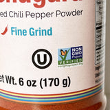 Non-GMO Gochugaru, Kosher, Gluten Free, No additives, Korean Red Pepper Powder, Fine Grind 6 OZ