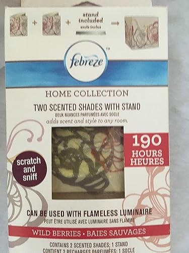 Febreze Home Collection WILD BERRIES 2- scented shades and 1- stand