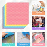 Jekayla Swedish Dishcloth Cellulose Sponge Cloths, Eco-Friendly Reusable Cleaning Cloths for Kitchen, 12 Pack of Absorbent Dish Washing Paper Towel(12