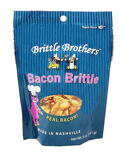 Brittle Brothers Bacon Peanut Brittle - 5 oz Gift Bag - Gourmet Candy