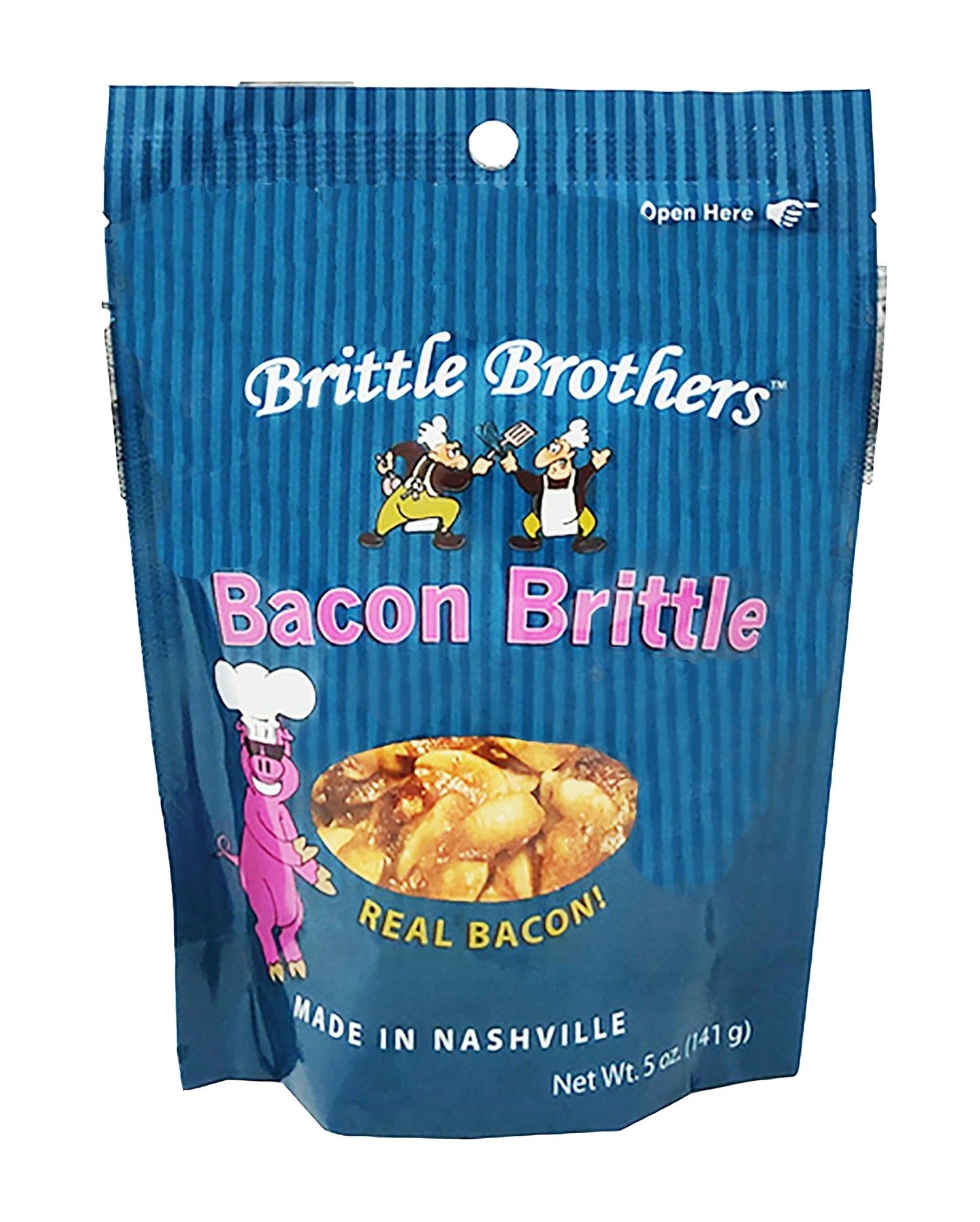Brittle Brothers Bacon Peanut Brittle - 5 oz Gift Bag - Gourmet Candy