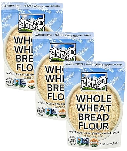 Palouse Brand Certified Glyphosate Residue Free Bread Flour | 9 LBS | Whole Wheat Unbleached | Non-GMO | 100% Non-Irradiated | Kosher | USA Grown |