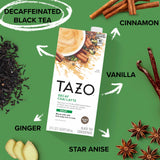 TAZO Decaf Chai Latte, Black Tea Concentrate, Easy-to-Serve Chai Tea for Everyday Lattes, Hot or Iced Tea and Mocktails, 32 oz Tea Mix Carton