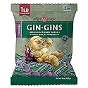 GIN GINS Original Ginger Chews - Natural Fresh Ginger Candy by The Ginger People - Individually Wrapped Healthy Candy - Original Flavor - Large 1 lb