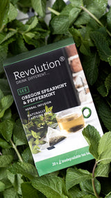 REVOLUTION TEA® Southern Mint [THE ORIGINAL] - Oregon Spearmint & Peppermint - Premium Full Leaf Tea - Biodegradable Infuser Tea Bags - Herbal Tea