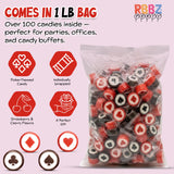 Poker Candy - Hard Candy Bulk 1 lb Bag of Individually Wrapped Small Candies Assortment (approx. 116 pcs) Great for Office Bowls - Casino Theme Party