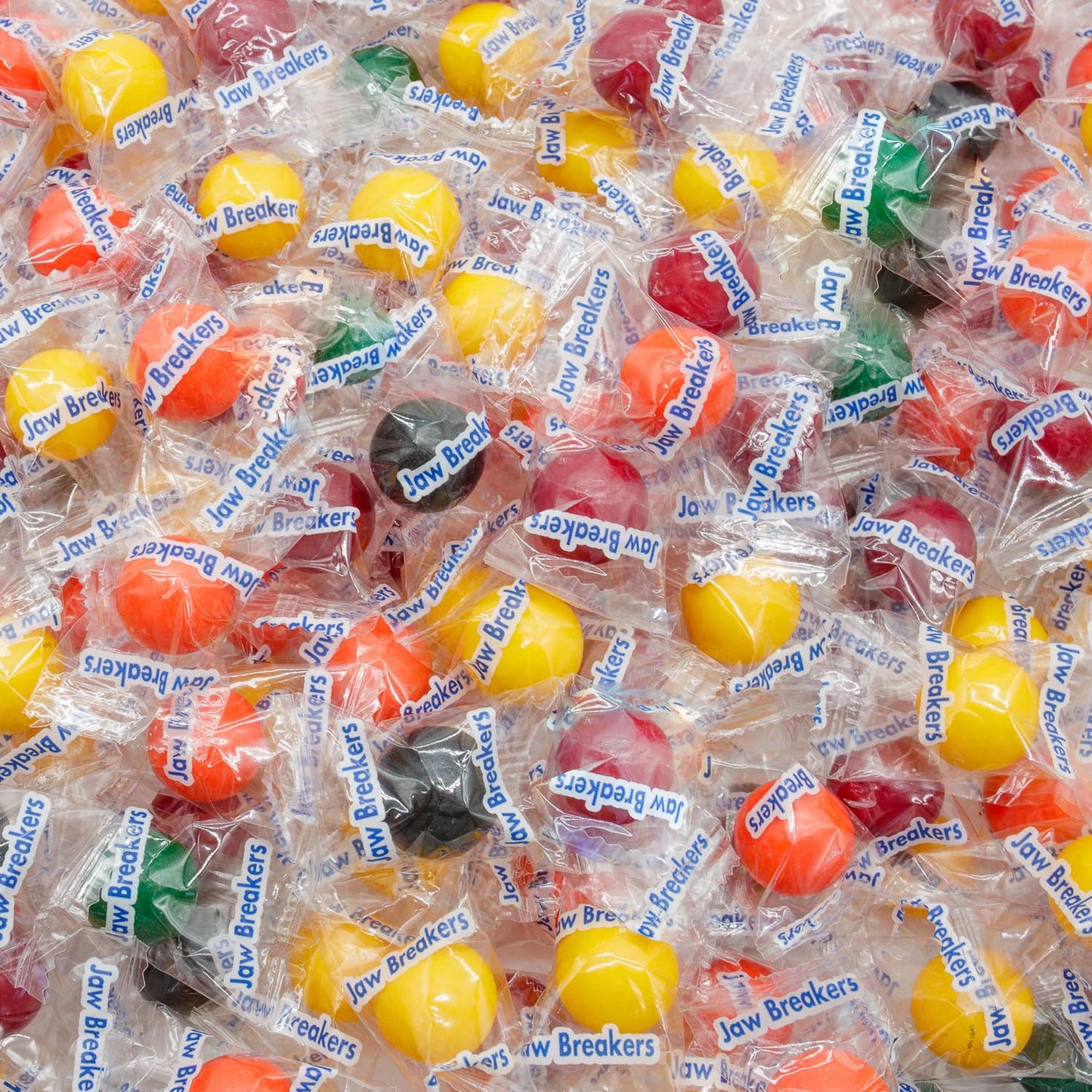 JAW BREAKERS Hard Candy 4 lb - 5 Assorted Fruit Flavors, Individually Wrapped, Bulk