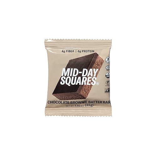 Mid-Day Squares, Chocolate Brownie Batter Bar, 1.16 Ounce