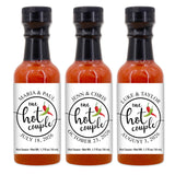 Best Day Ever Spot One Hot Couple Sauce Gifts, Mini Bottles, Wedding Favors, Custom, Labels, Personalized - 1.7oz (Set of 12)