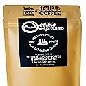 Edible Espresso - Dark Chocolate Covered Coffee Beans 150mg caffeine = one cup of coffee! Plant-based, Dairy-Free Natural Energy. (1 pound / 16