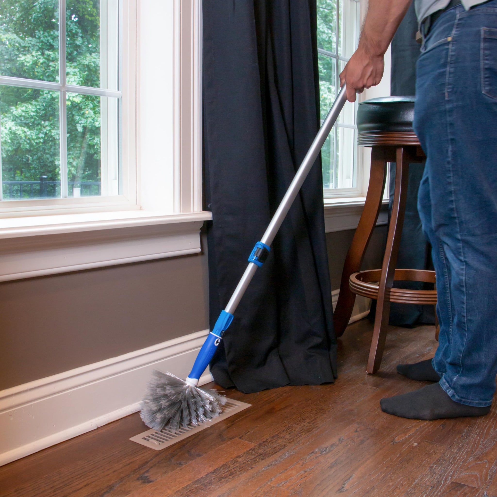 Unger Cobweb & Corner Duster - Dusters for Cleaning, Compatible with Telescopic Poles, Dusting Tools, Great for Ceilings, Moldings, HVAC & Floor