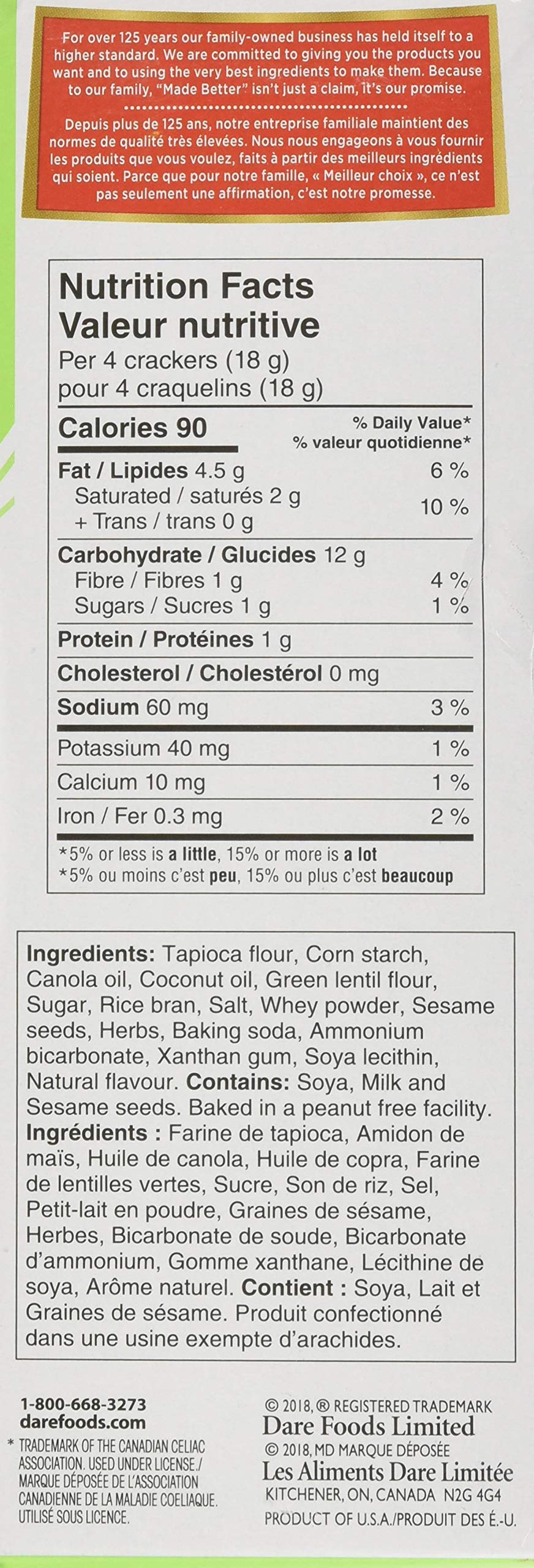 Breton Herb & Garlic Crackers, Gluten Free 4.76 Oz (Pack of 6)