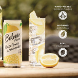 Belvoir Farms Sparkling Elderflower Flavored Lemonade | Delicious On It's Own Or As A Mixer | Product of The UK | 4 Cans, 8.4 fl oz (250mL)