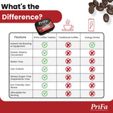 PriFa Espresso Coffee Tablets - Water-Free Coffee, Instant Coffee On-The-Go, Sugar-Free, Pocket-Friendly, Portable Caffeine Boost - 30mg Caffeine, 25